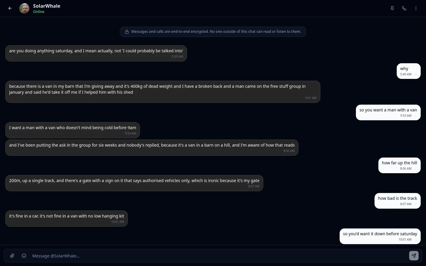 Lupyd Direct Messaging Desktop Interface