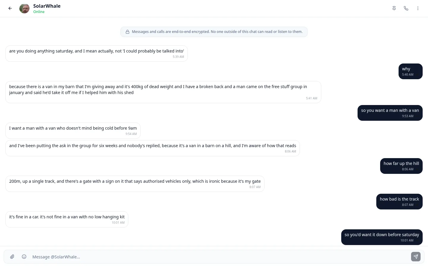 Lupyd Direct Messaging Desktop Interface