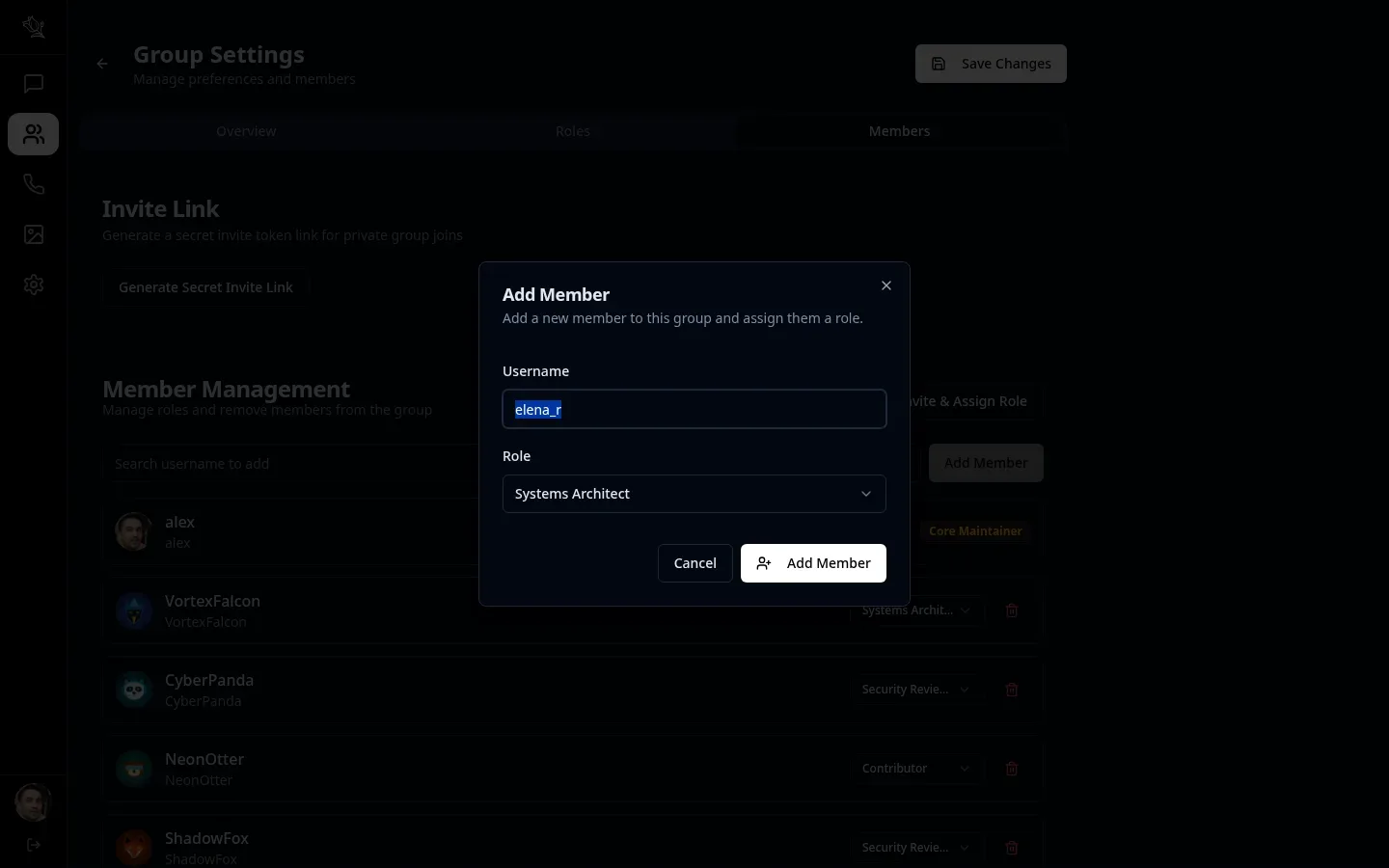 Lupyd Role Assignment Interface