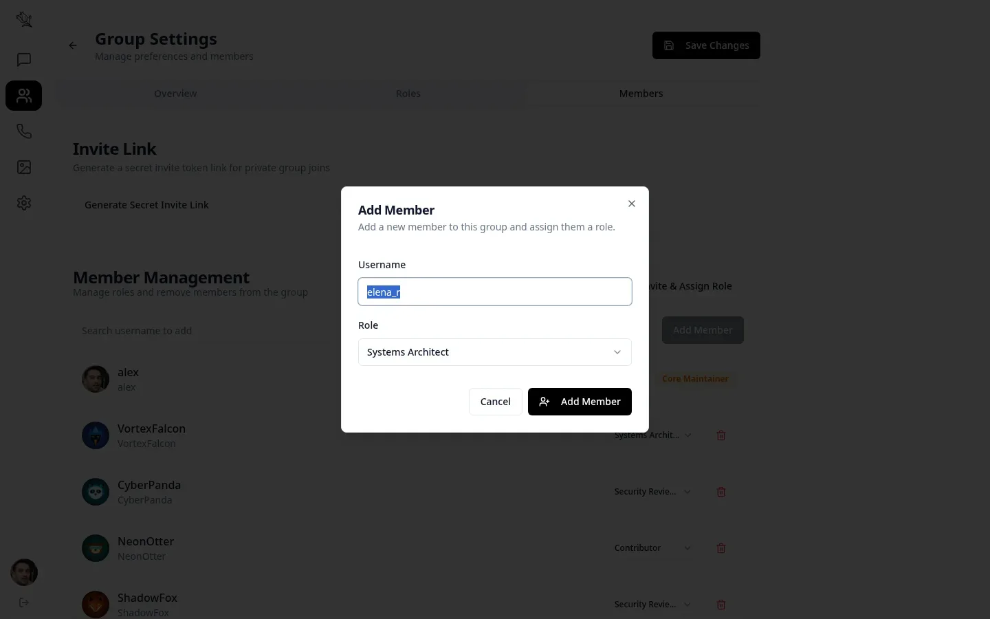 Lupyd Role Assignment Interface