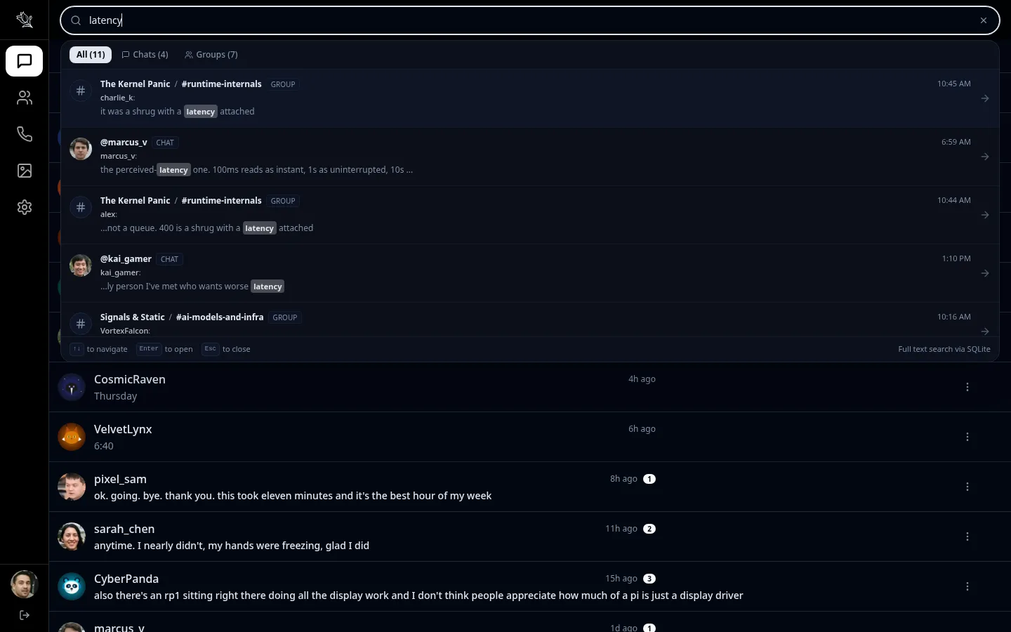 Lupyd Full-Text Search Desktop Interface