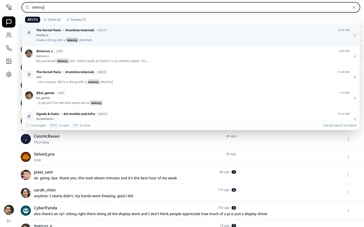 Lupyd Full-Text Search Desktop Interface