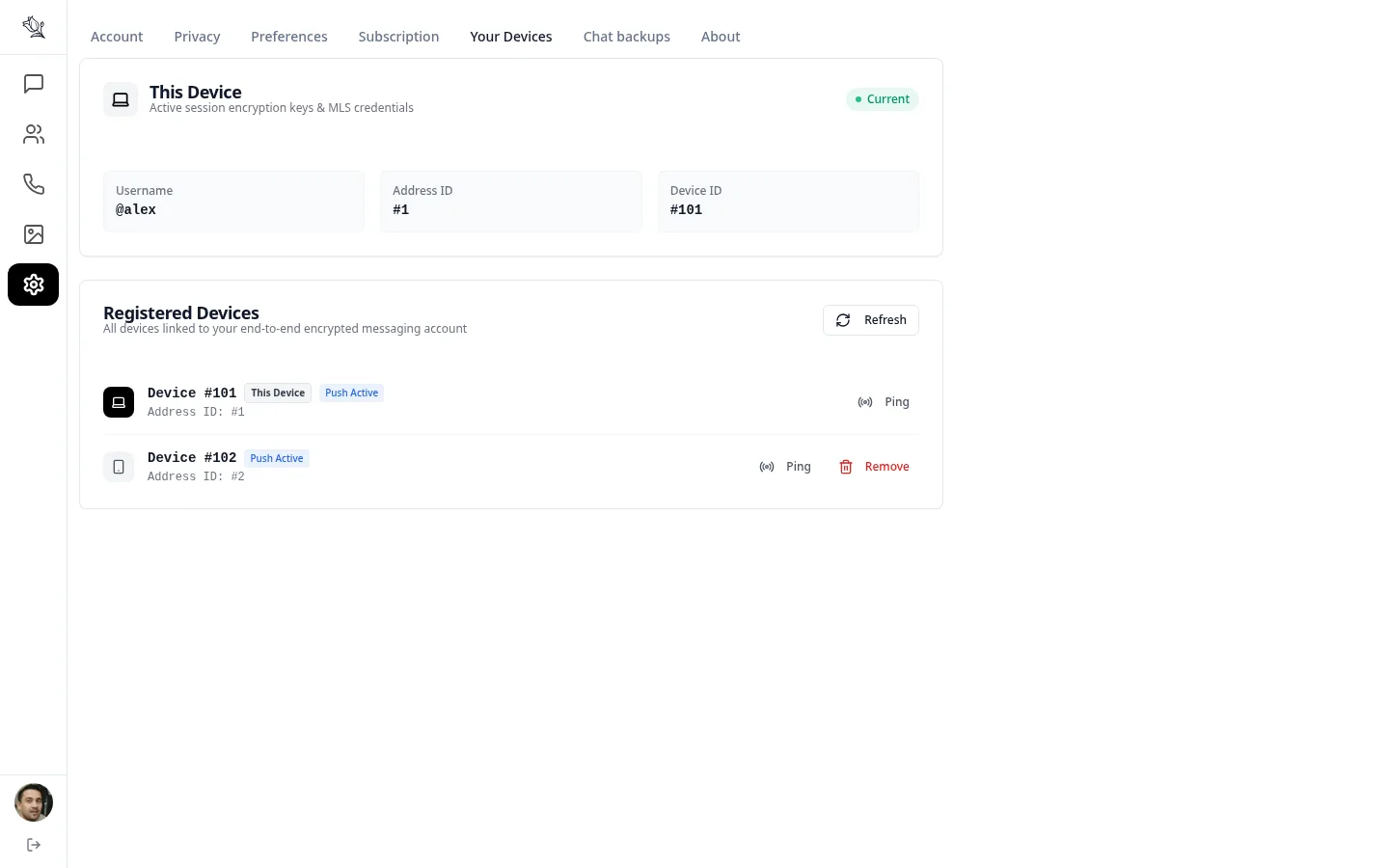 Lupyd Settings Desktop Interface