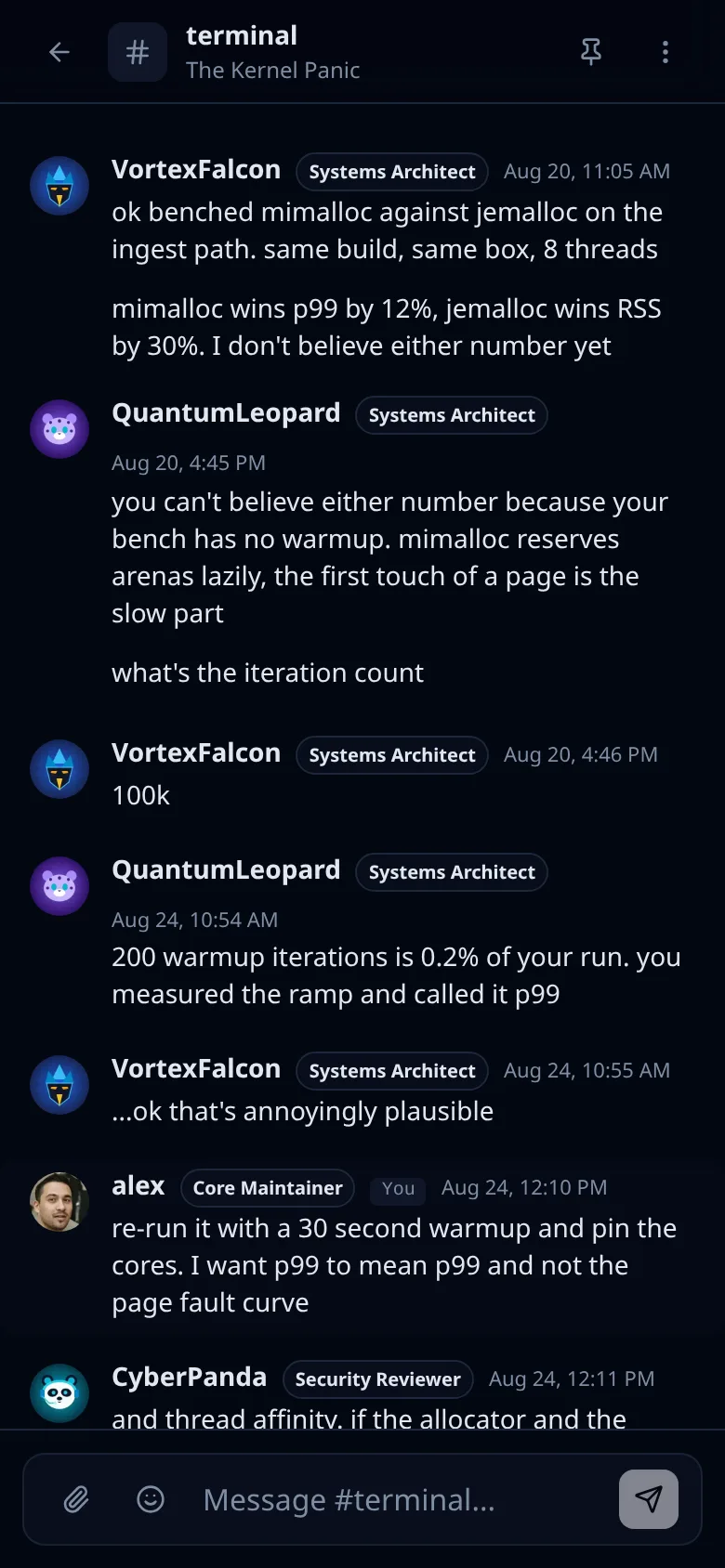 Lupyd Mobile Application showing encrypted conversation