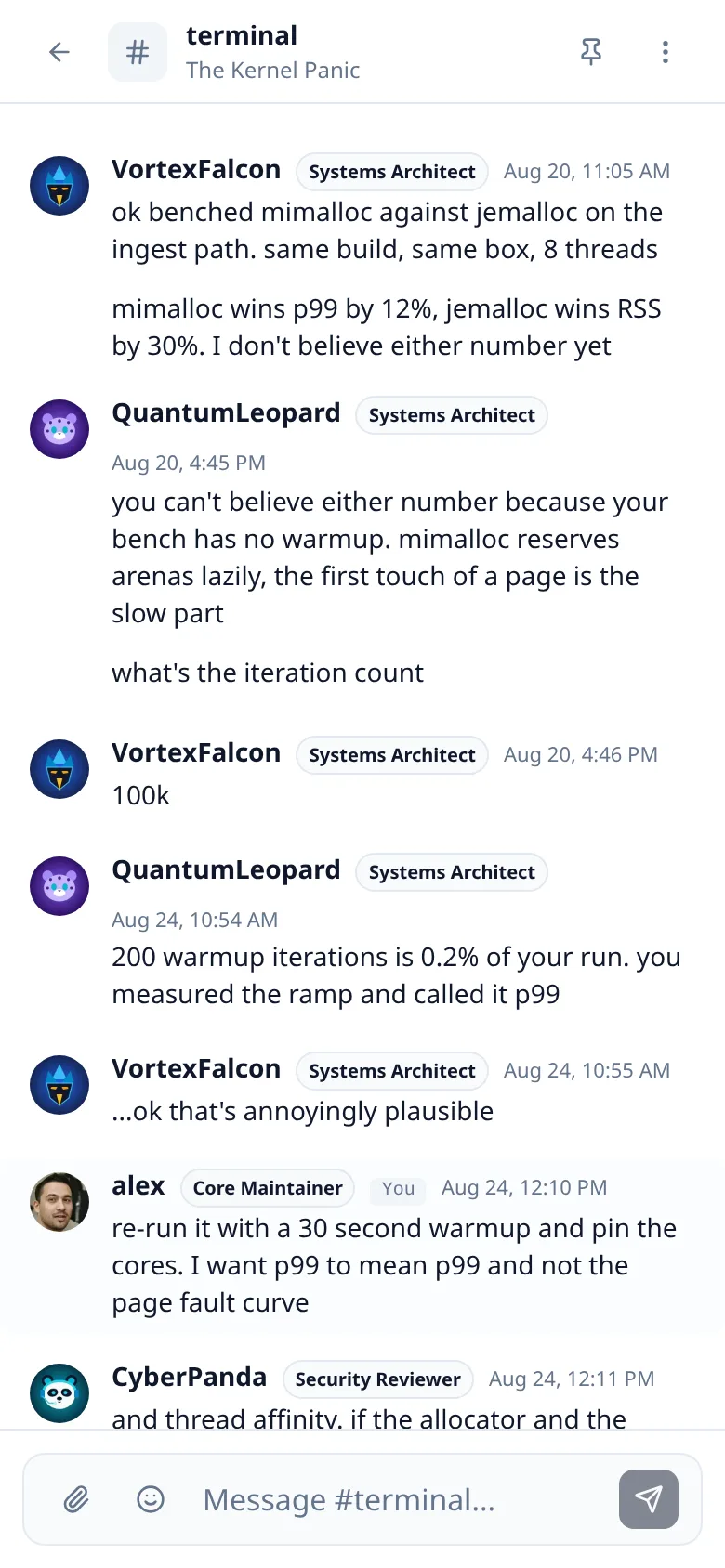 Lupyd Mobile Application showing encrypted conversation