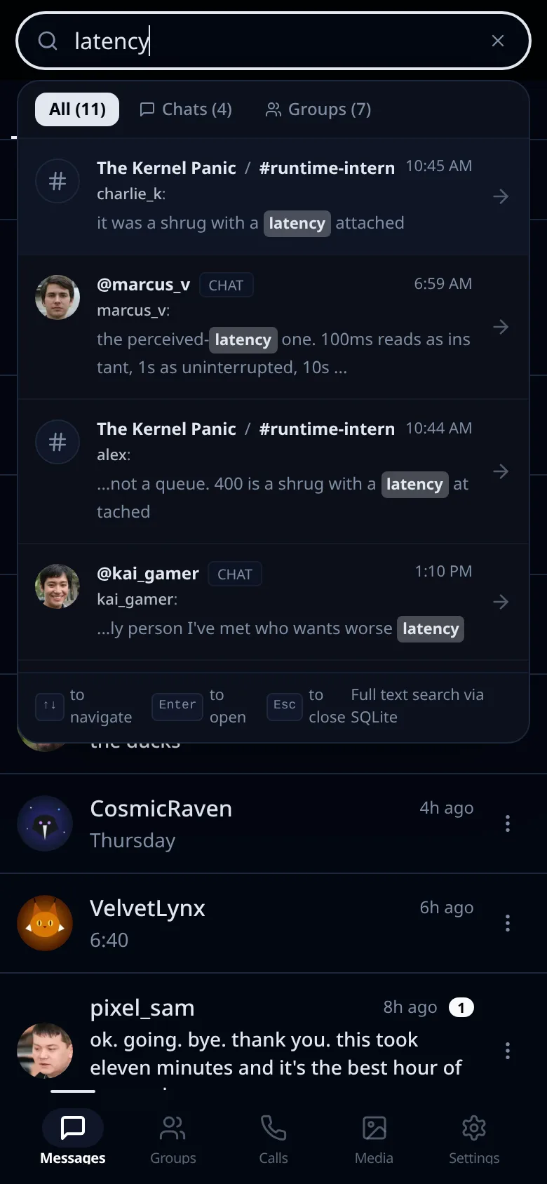 Lupyd Full-Text Search Mobile Interface